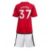 Maillot de foot Manchester United Kobbie Mainoo #37 Domicile vêtements enfant 2023-24 Manches Courtes (+ pantalon court)